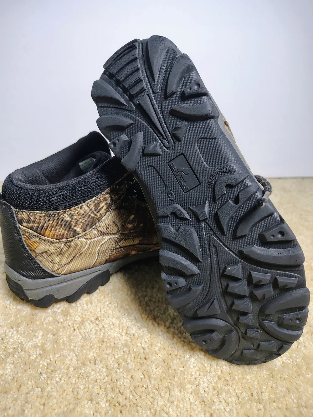 Ozark Trail Kids Camo Hiking Boots - Black & Brown